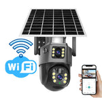 Dual-Lens Solar Security Camera for Total Coverage