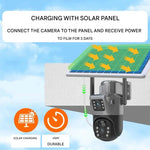 Dual-Lens Solar Security Camera for Total Coverage