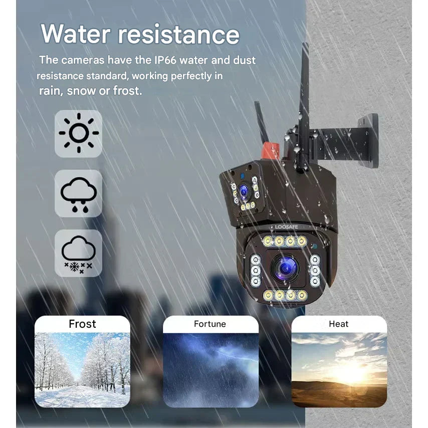 Dual-Lens Solar Security Camera for Total Coverage