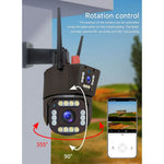 Dual-Lens Solar Security Camera for Total Coverage