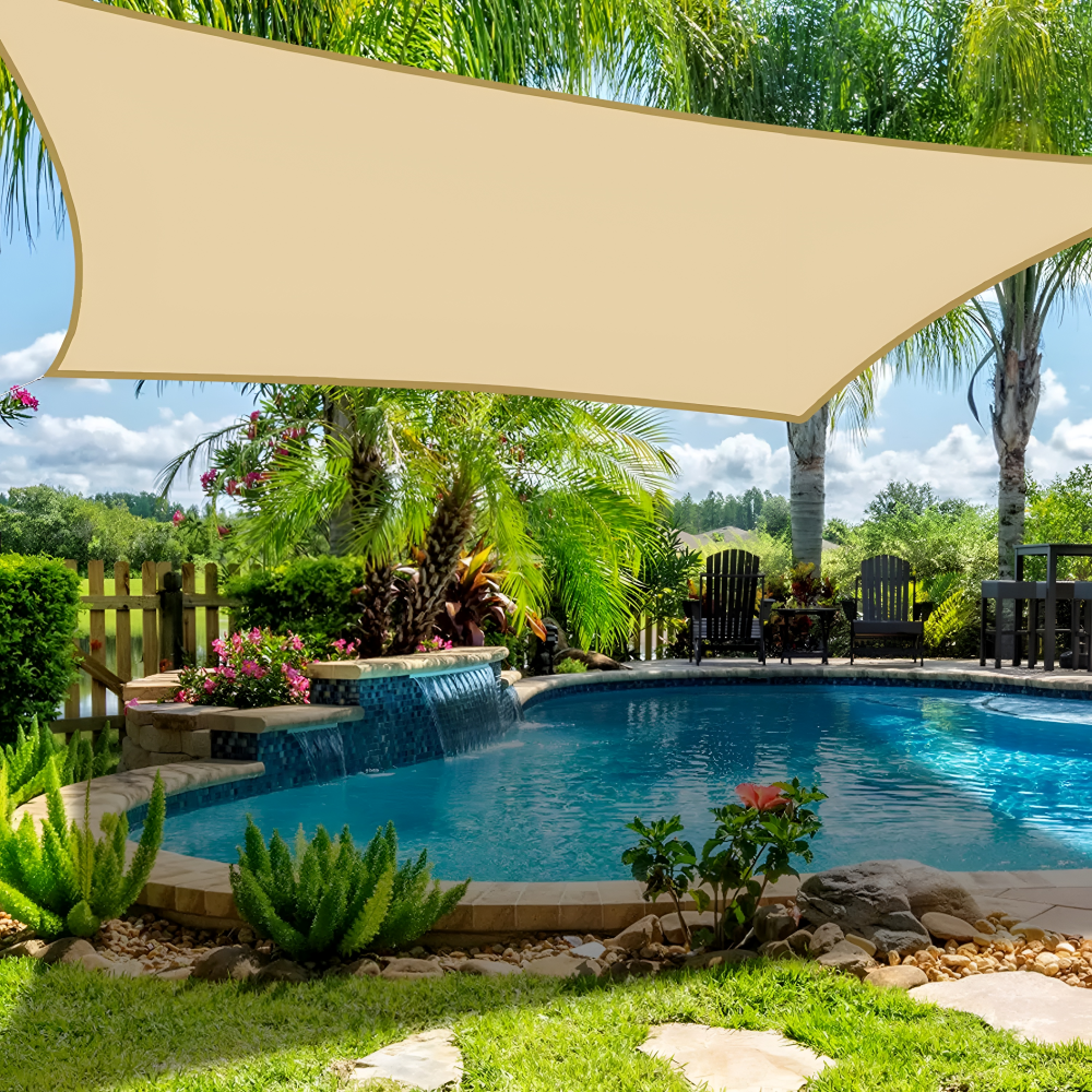 Rectangular Waterproof Sun Shade for All-Weather Comfort