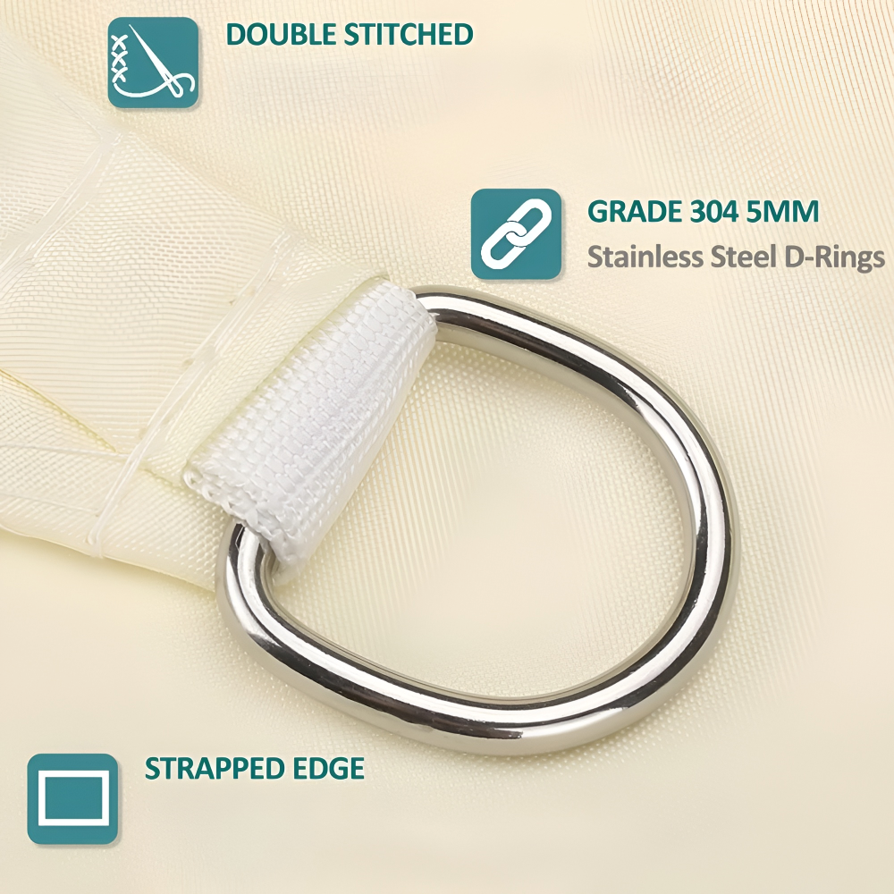 Rectangular Waterproof Sun Shade for All-Weather Comfort