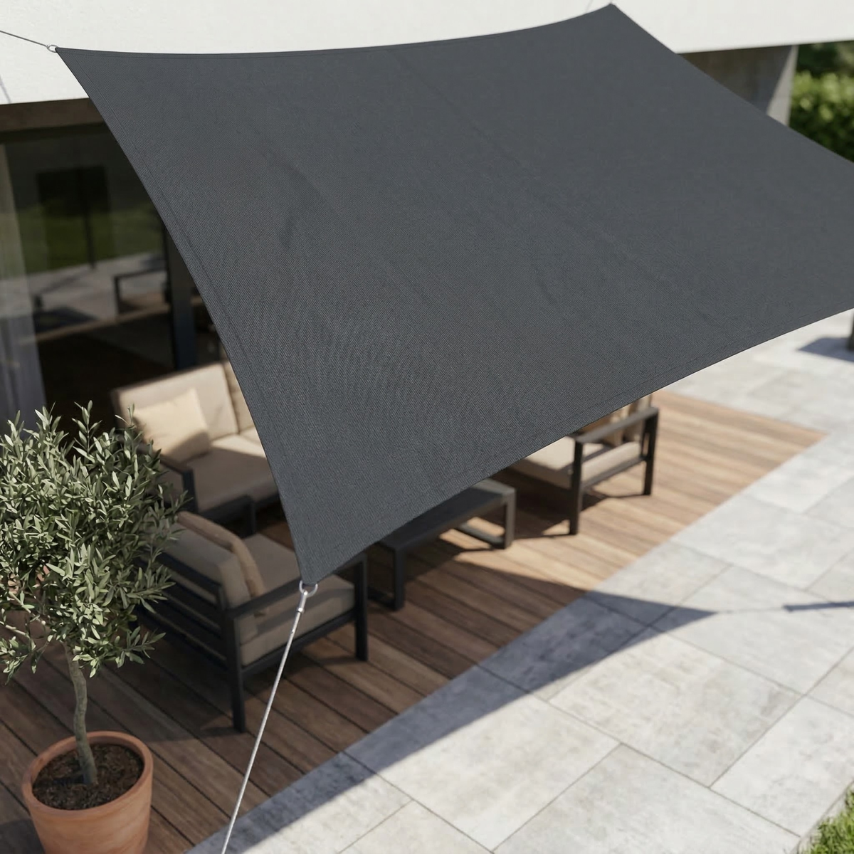Rectangular Waterproof Sun Shade for All-Weather Comfort