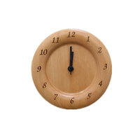 Solid Beech Wood Alarm Clock with Analog Movement and Silent Mechanism