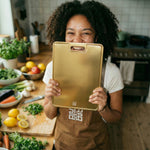 Gold Titanium Cutting Board For Elegant Prep