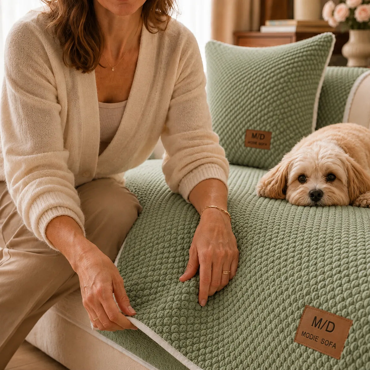 Copertura per divano antiscivolo con stile a prova di animali domestici