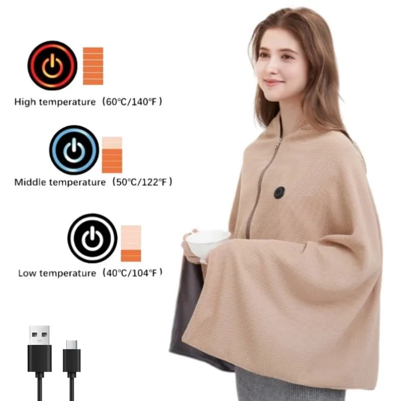 Wearable Heated Blanket For Instant Cozy Warmth
