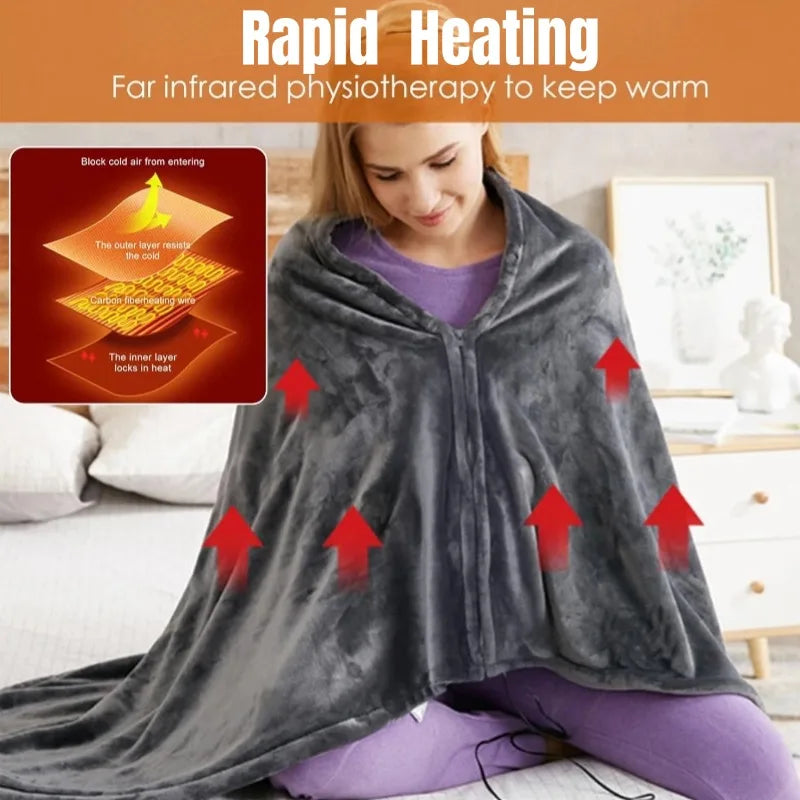 Wearable Heated Blanket For Instant Cozy Warmth