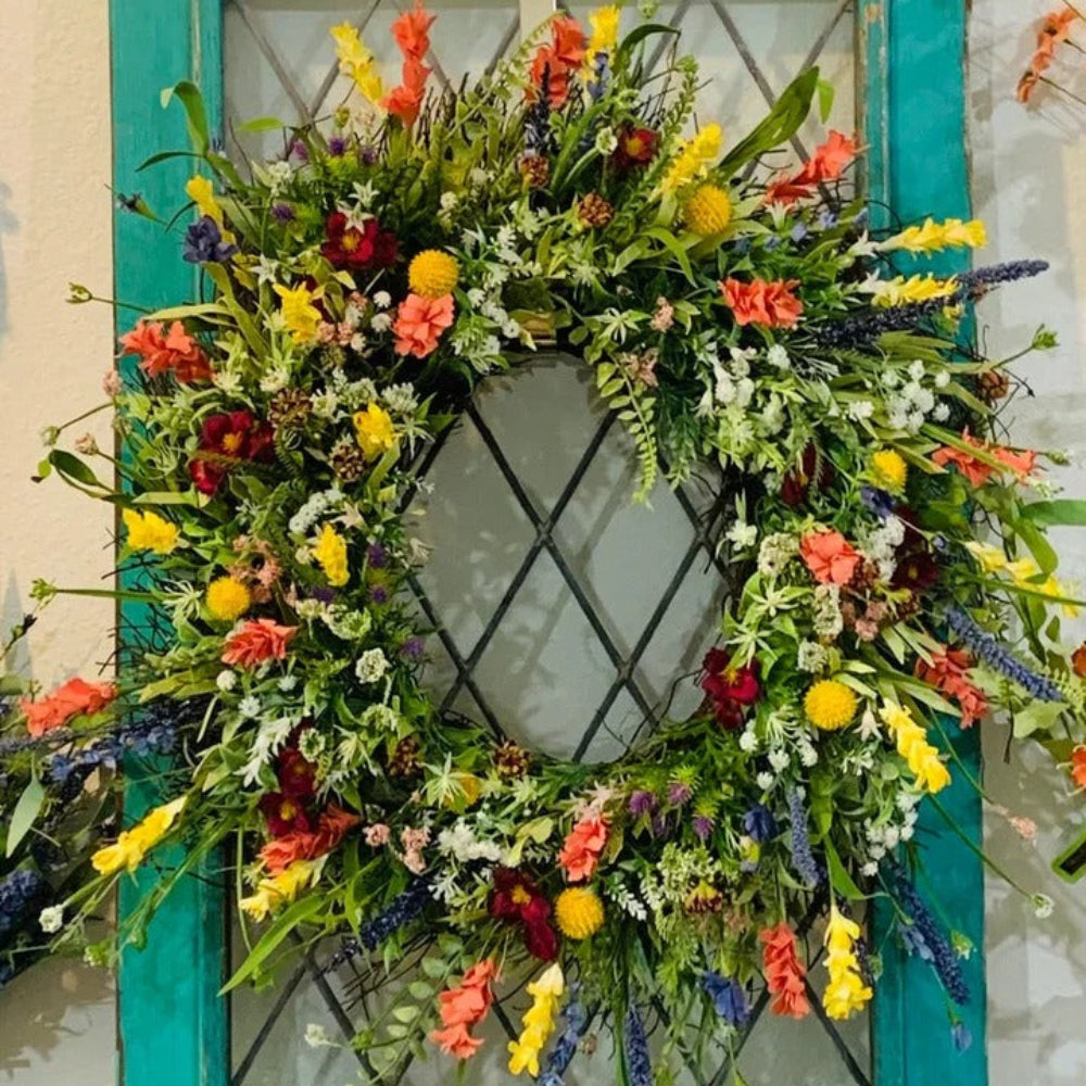 Wildflower Thanksgiving Wreath For A Welcoming Door