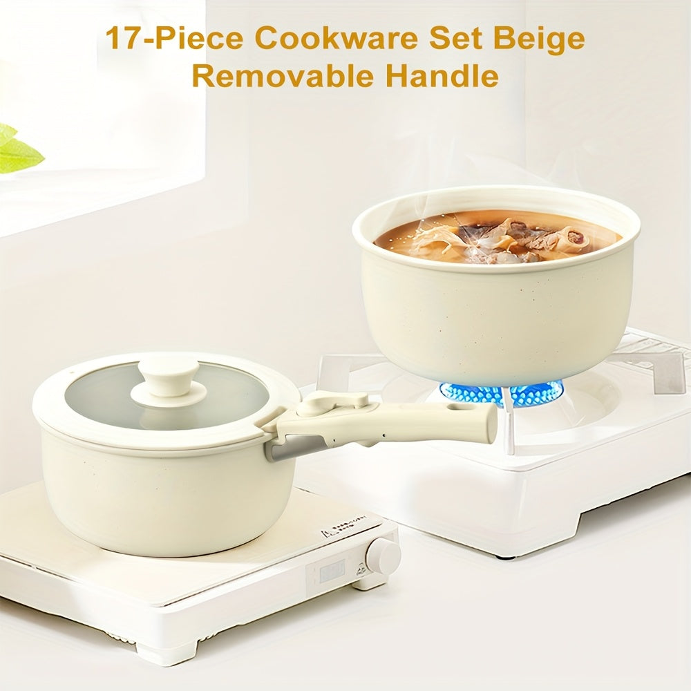 Ceramic Pan Set For Space-Saving Cooking