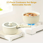 Ceramic Pan Set For Space-Saving Cooking