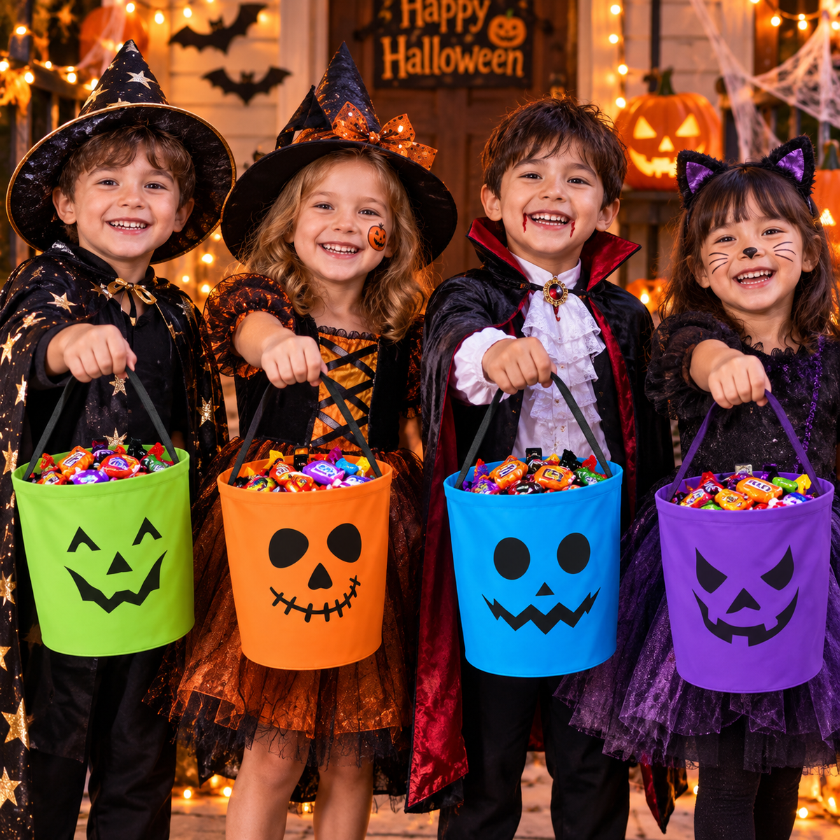 Halloween Candy Bucket Set for Festive Character