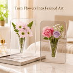Vaso Portafoto in Acrilico per Fiori Personali