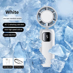 Turbo Handheld Fan With Instant Ice Cooling