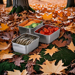 Stainless Steel Food Storage Set For Tidy Spaces