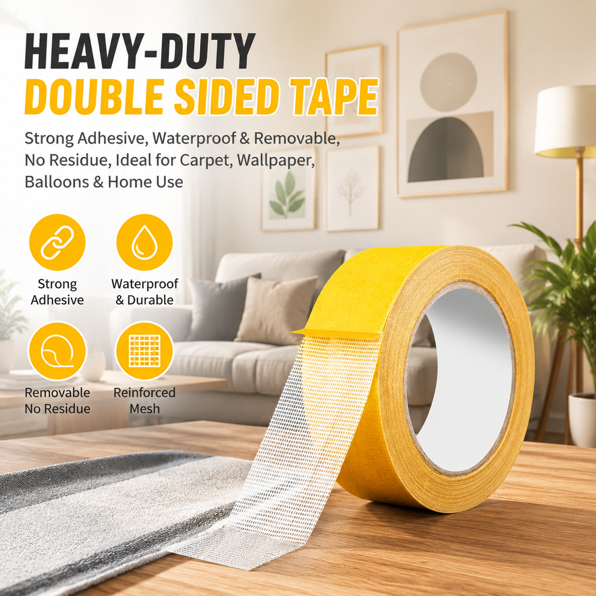 Double Sided Rug Tape For Secure Style
