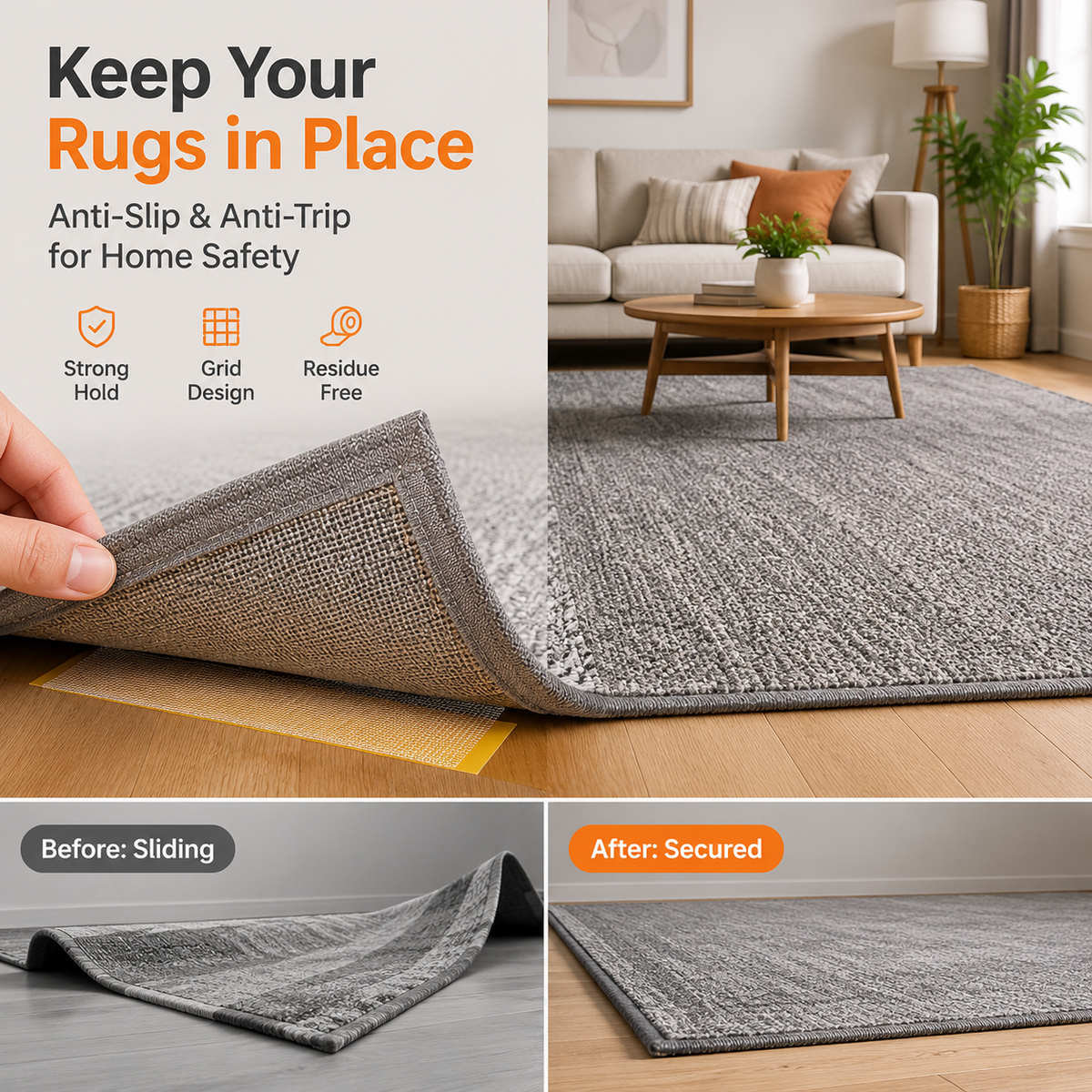 Double Sided Rug Tape For Secure Style