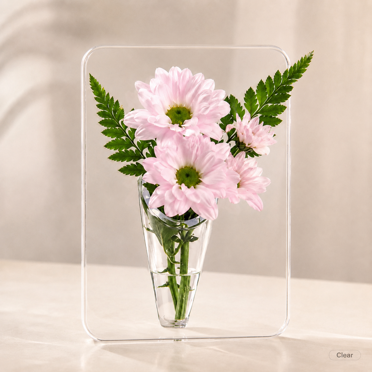 Vaso Portafoto in Acrilico per Fiori Personali