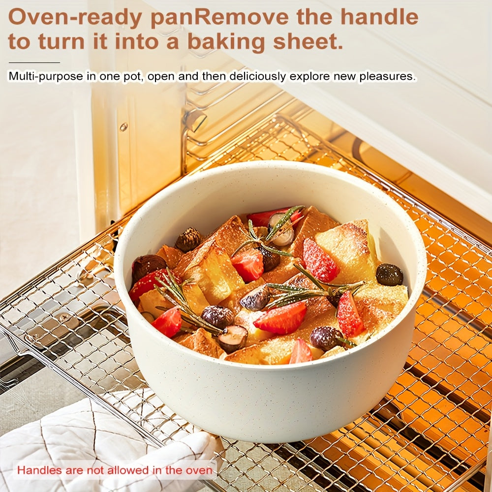 Ceramic Pan Set For Space-Saving Cooking