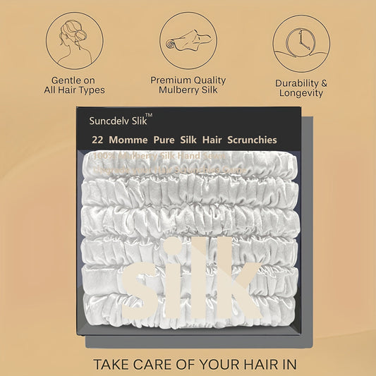 100% Silk Hair Ties (6-Pack)