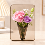 Vaso Portafoto in Acrilico per Fiori Personali