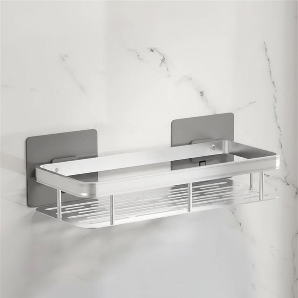 Adhesive Bathroom Shelf for Drill-Free Style