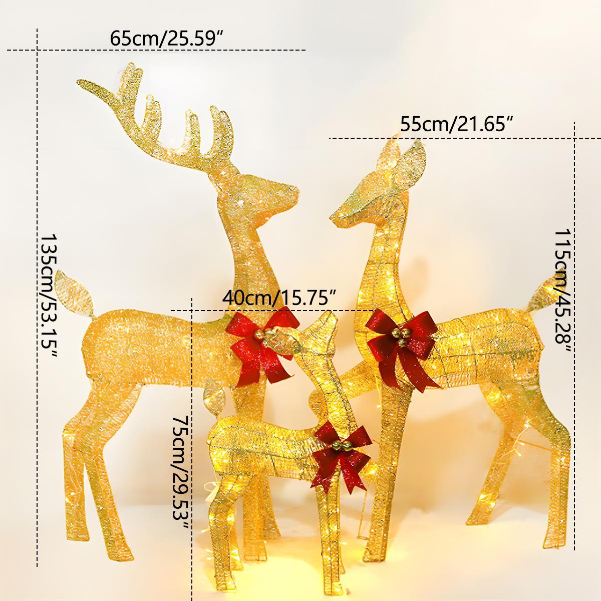 Luminous Elk Sleigh Holiday Lighting