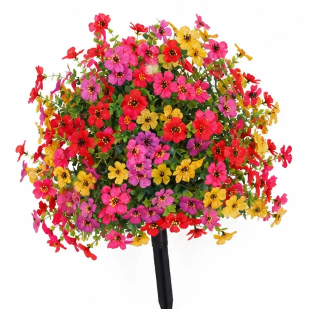 Vaso con Fiori Artificiali per Colori da Giardino tutto l'Anno