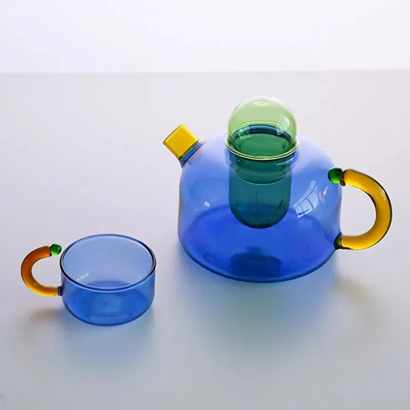 Translucent Glass Kettle Set For Elegant Tea