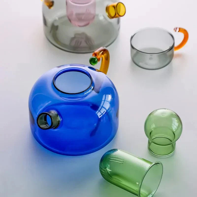 Translucent Glass Kettle Set For Elegant Tea
