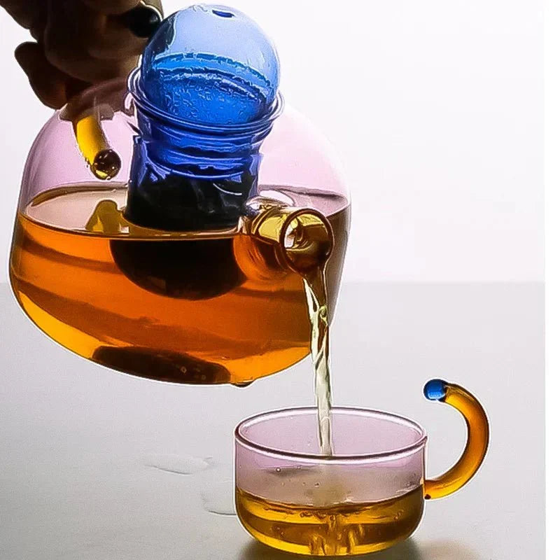 Translucent Glass Kettle Set For Elegant Tea