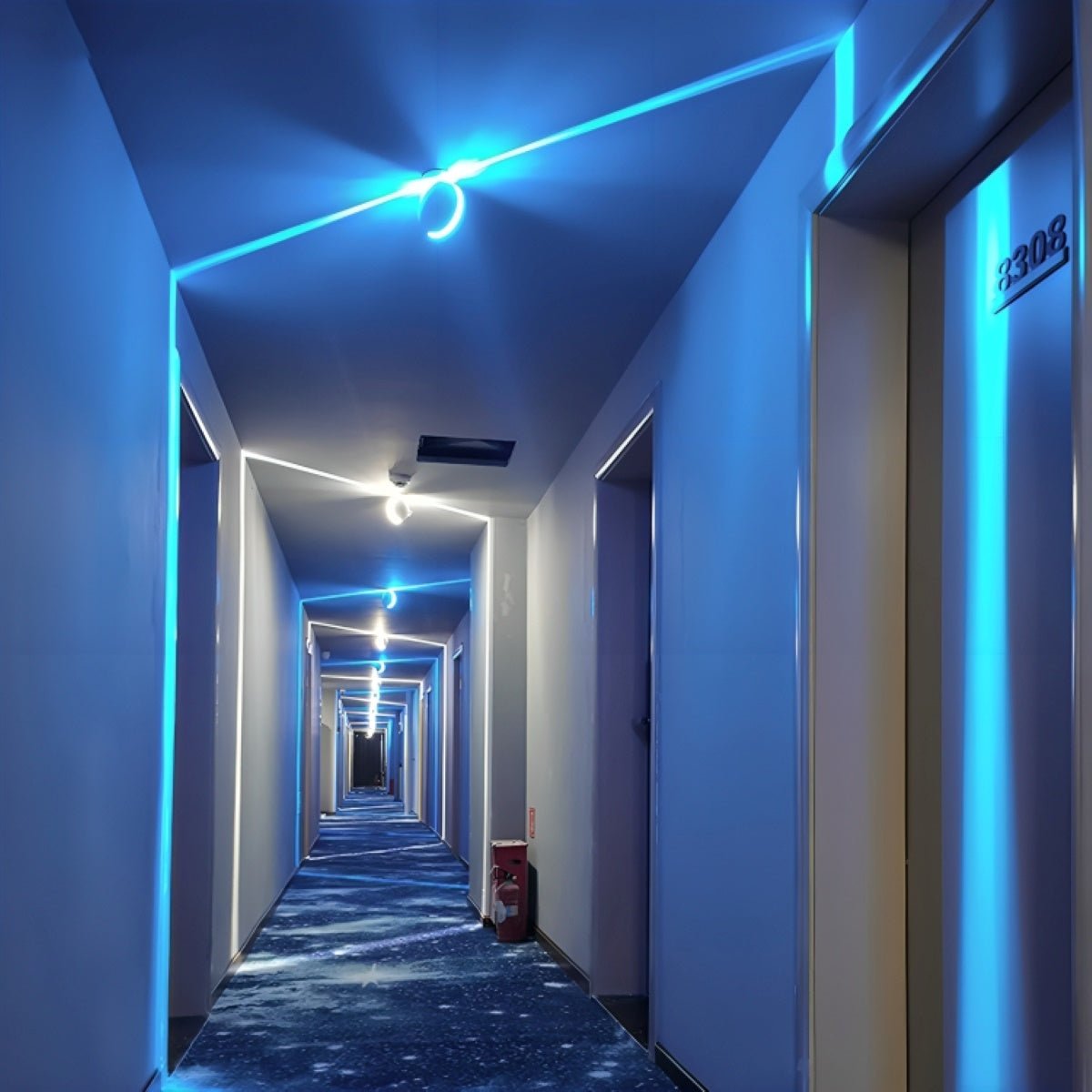 Cyberpunk LED Wall Light With Futuristic Beam