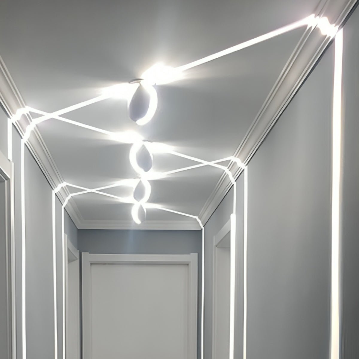 Cyberpunk LED Wall Light With Futuristic Beam