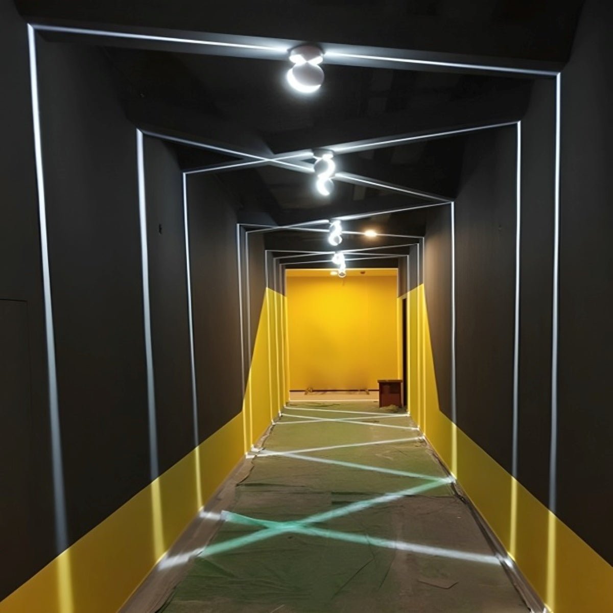 Cyberpunk LED Wall Light With Futuristic Beam