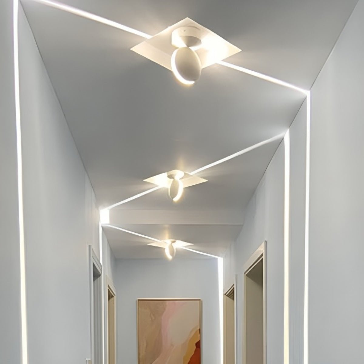 Cyberpunk LED Wall Light With Futuristic Beam
