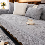 Botanical Plush Sofa Cover For Artful Protection