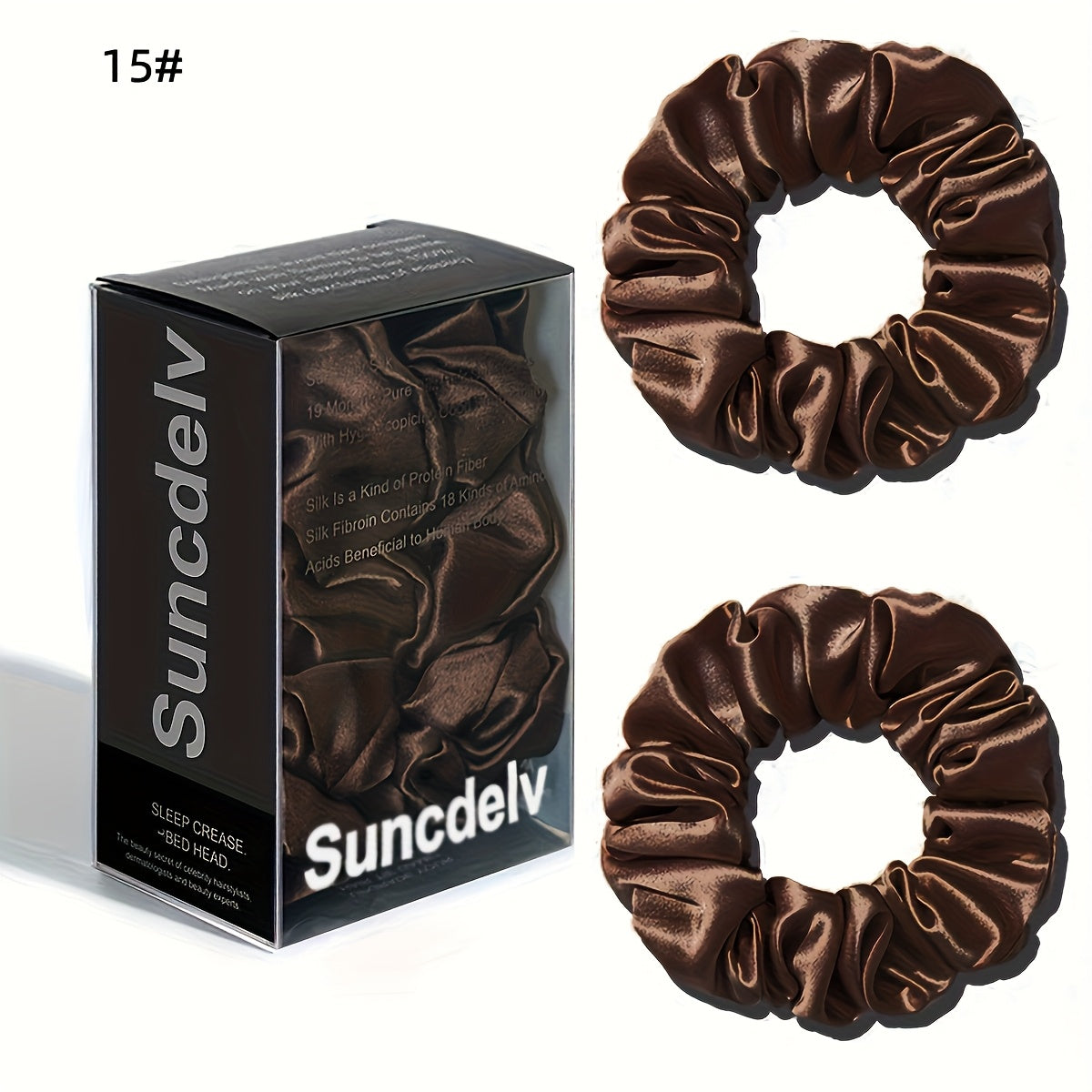 2pcs High Quality 100% Silk Hair Scrunchies | Solid Color Minimalist Big Hairbands, 3.5CM Width, 22Momme, Valentine'S Day Gift, SUNCDELV SLIK