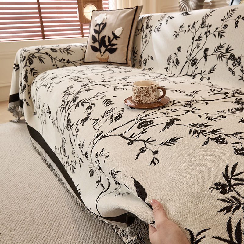 Chenille-Sofahusse für kunstvollen Schutz
