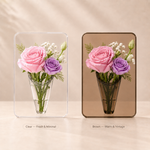 Vaso Portafoto in Acrilico per Fiori Personali