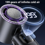 Turbo Handheld Fan With Instant Ice Cooling