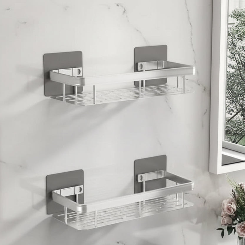 Adhesive Bathroom Shelf for Drill-Free Style