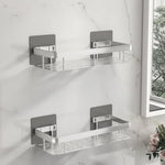 Adhesive Bathroom Shelf for Drill-Free Style
