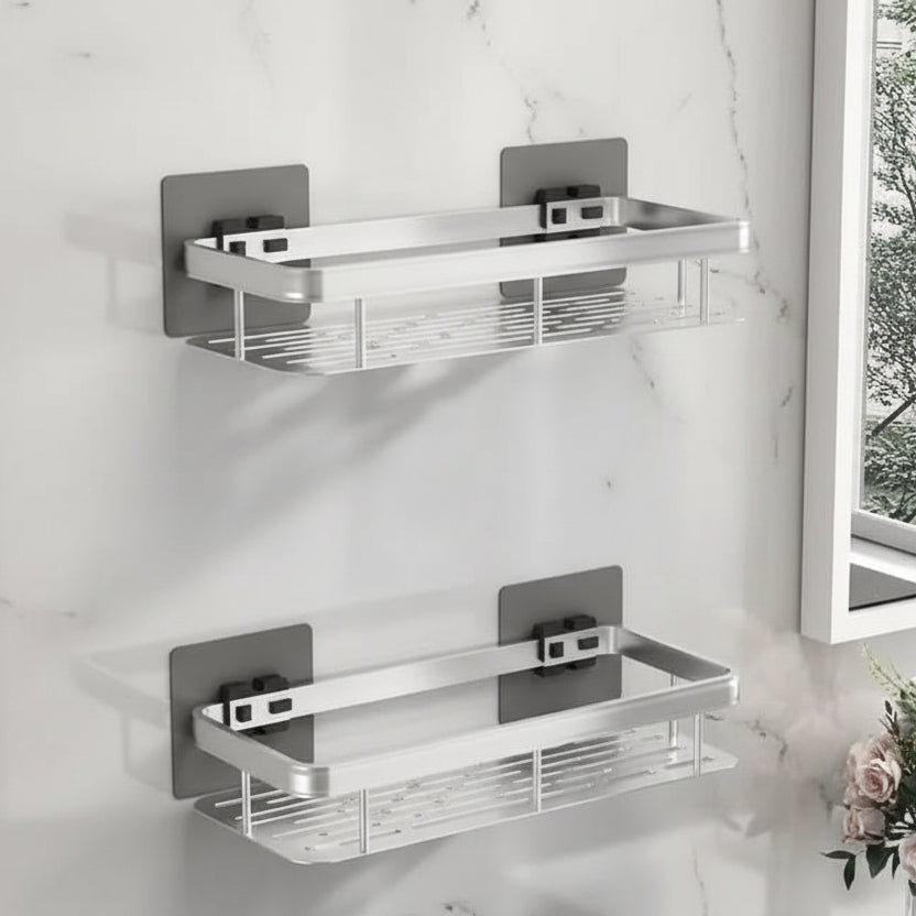 Adhesive Bathroom Shelf for Drill-Free Style