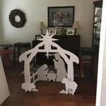 Outdoor Nativity Silhouette For A Serene Christmas Patio