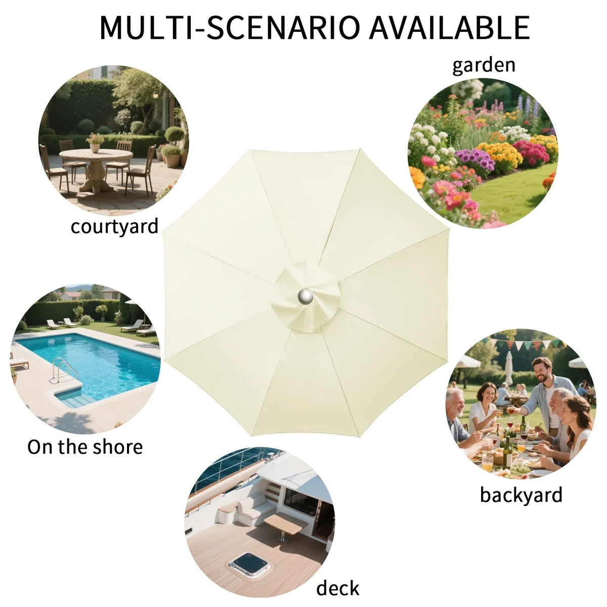 Outdoor Umbrella Canopy Cover For Patio Refresh