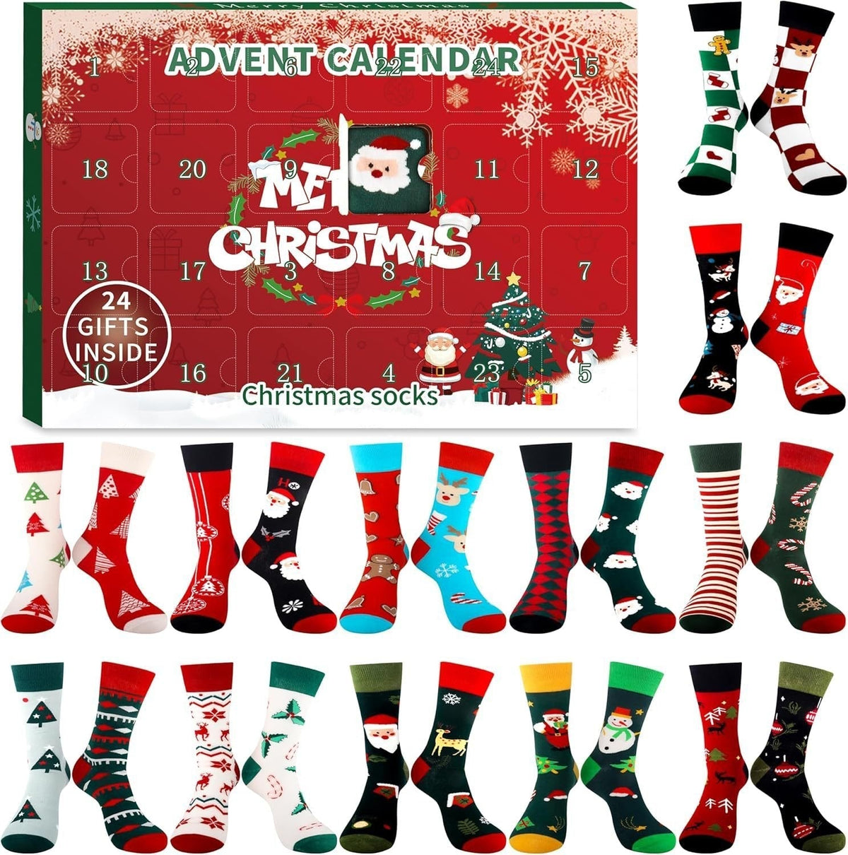 Christmas Stocking Advent Calendar With Festive Charm