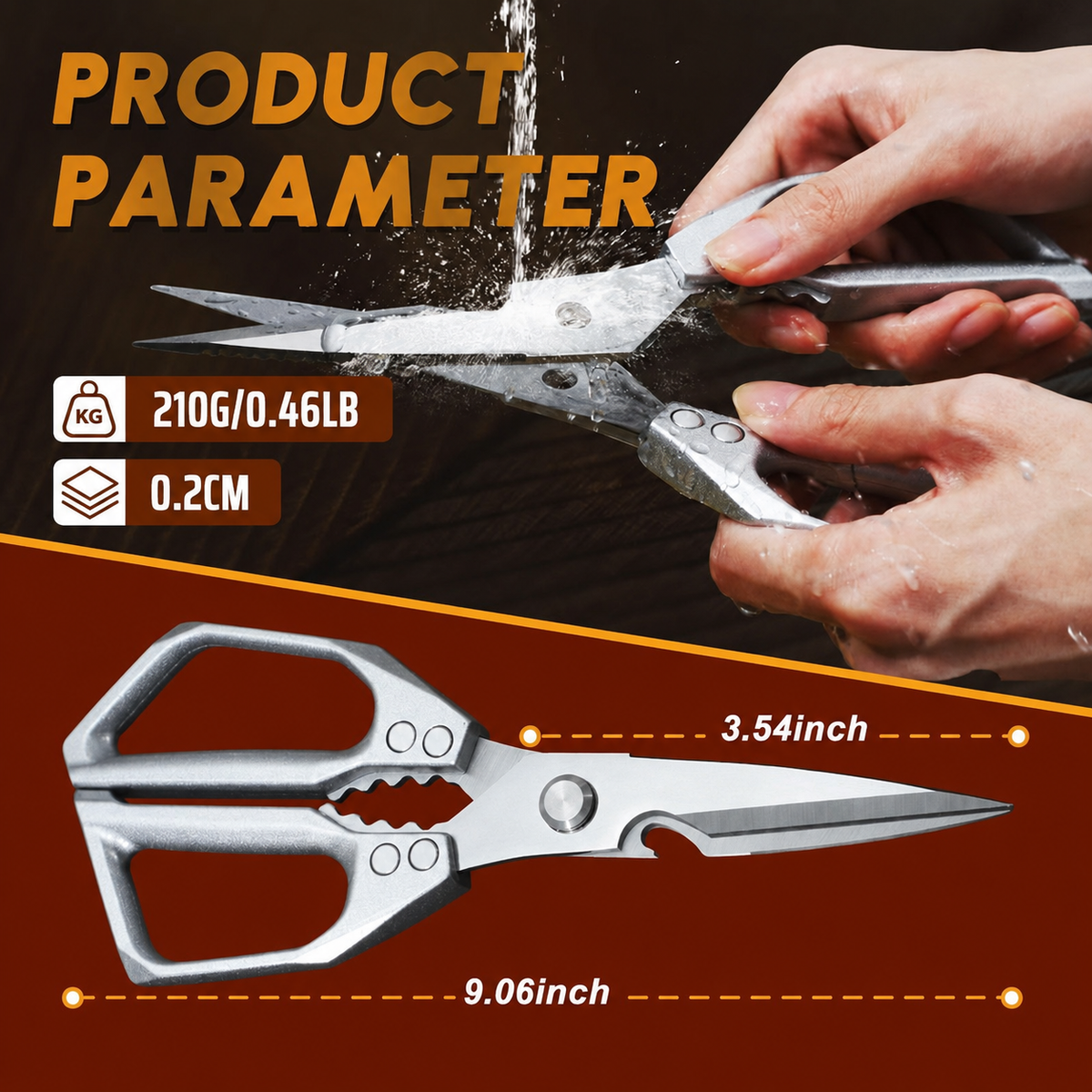 Stainless Kitchen Scissors For Effortless Prep