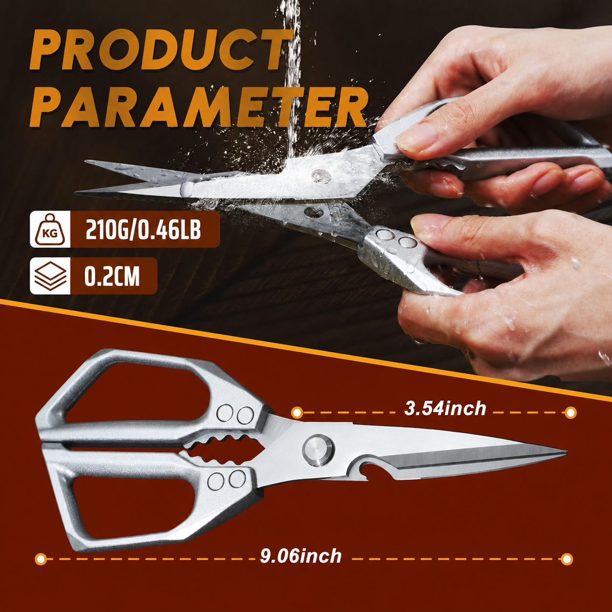 Stainless Kitchen Scissors For Effortless Prep