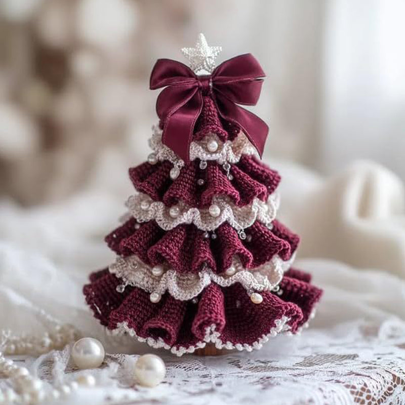 Crochet Christmas Tree Ornament With Festive Charm