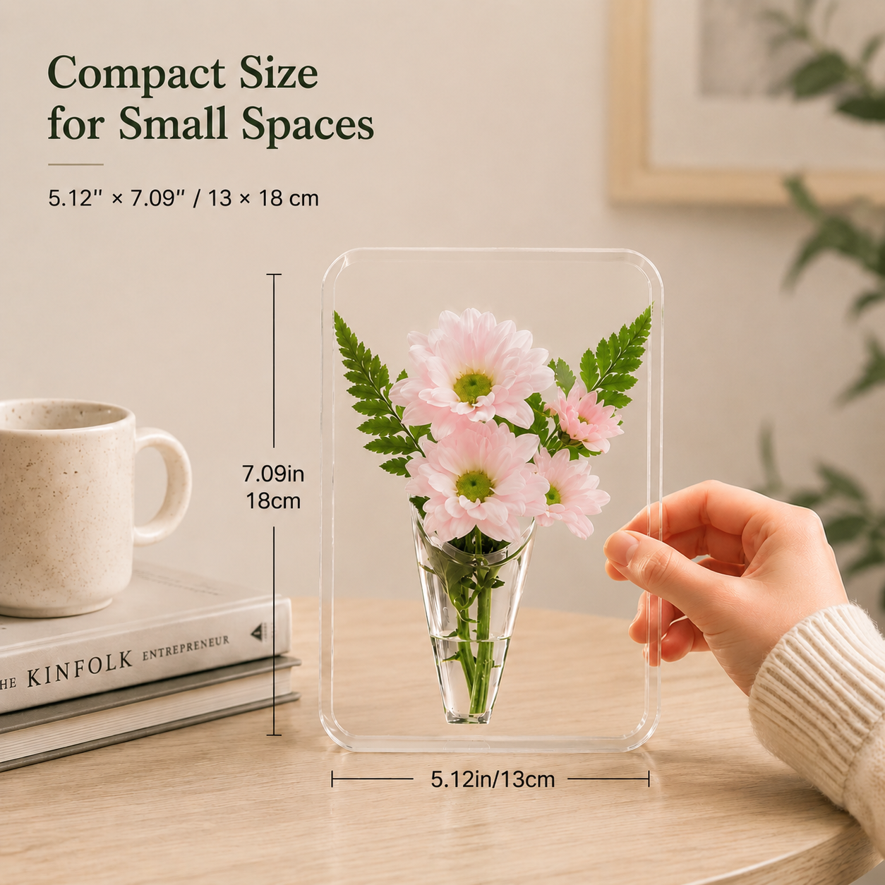Vaso Portafoto in Acrilico per Fiori Personali